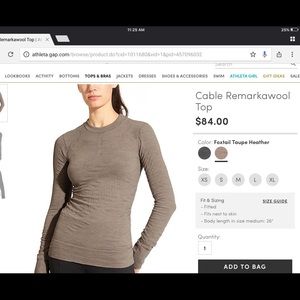 Athleta tunic, taupe, M